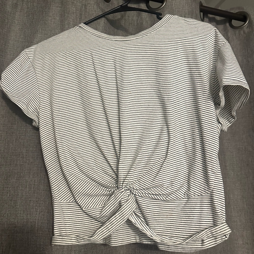 Striped Knot-Back Women's Top